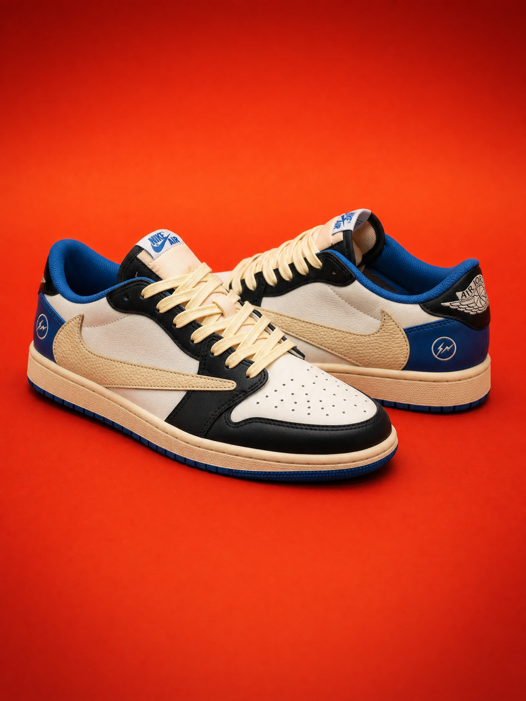 Air Jordan 1 Low x Travis Scott Fragment – White / Black / Royal Blue
