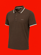BOSS Signature Tipped Polo Shirt – Brown