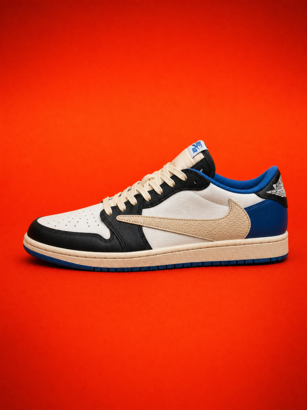 Air Jordan 1 Low x Travis Scott Fragment – White / Black / Royal Blue