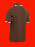 BOSS Signature Tipped Polo Shirt – Brown