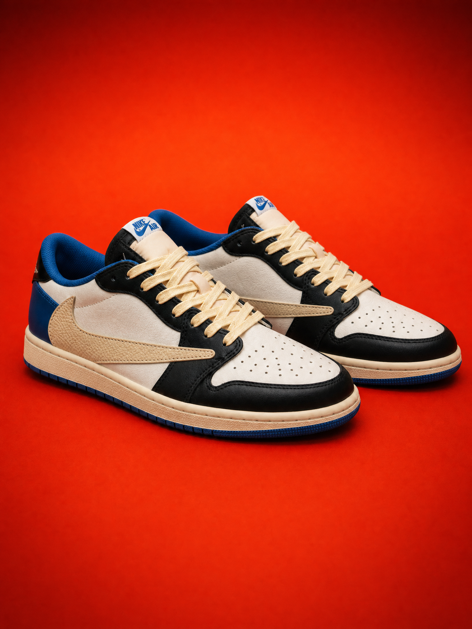 Air Jordan 1 Low x Travis Scott Fragment – White / Black / Royal Blue