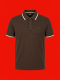 BOSS Signature Tipped Polo Shirt – Brown
