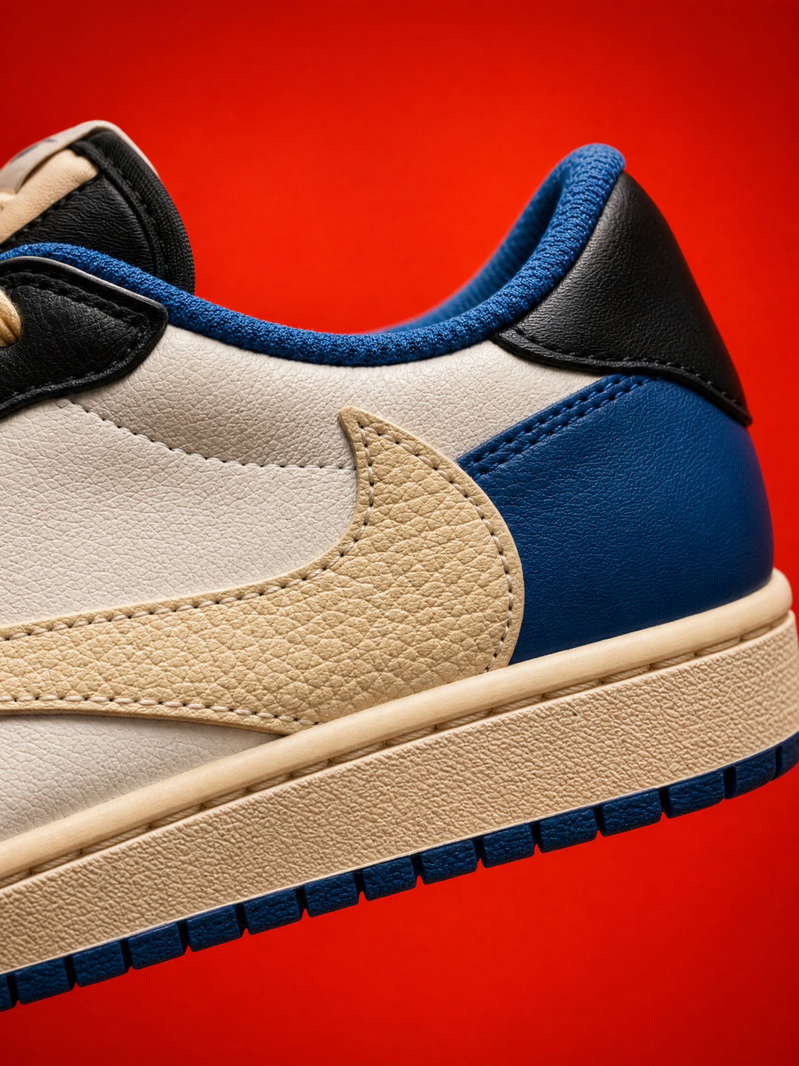 Air Jordan 1 Low x Travis Scott Fragment – White / Black / Royal Blue