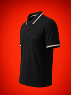 BOSS Polo Shirt with Signature Stripe Trim – Black