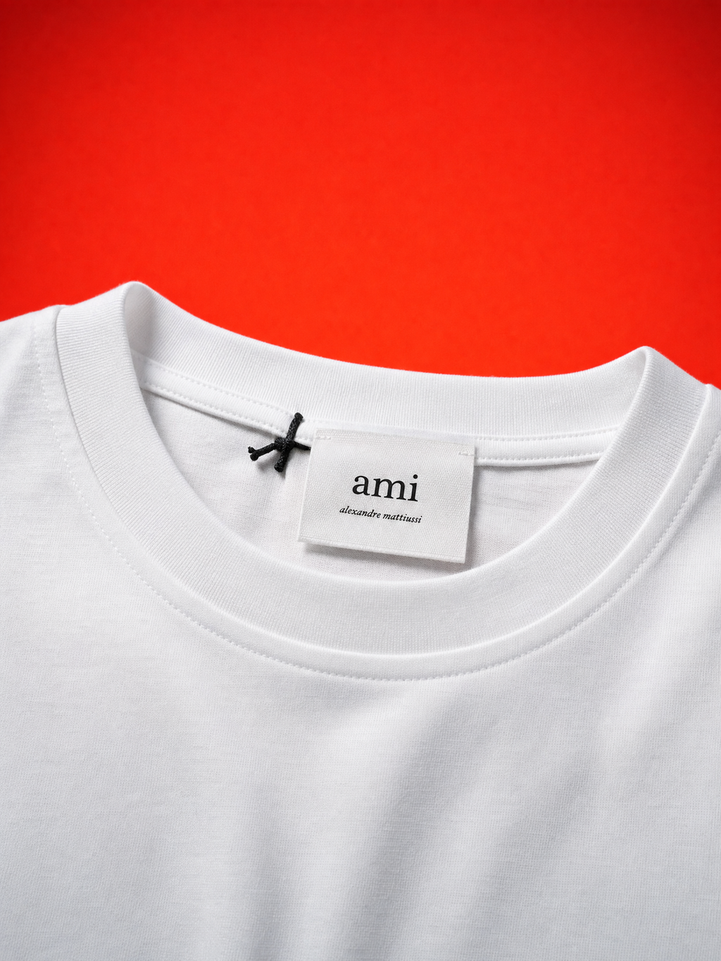 AMI Paris Embroidered T-Shirt – White
