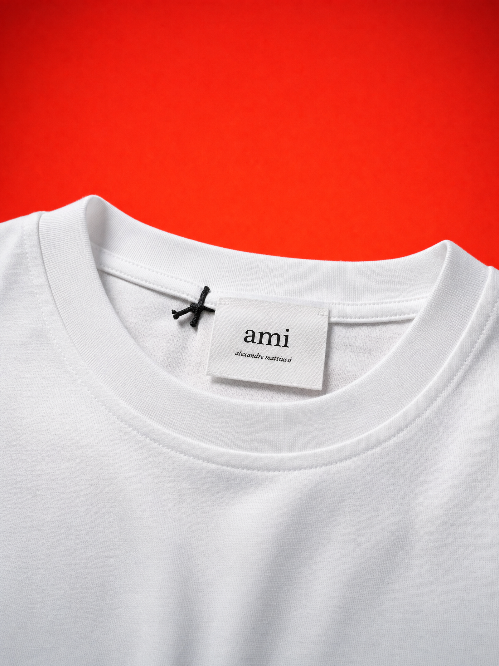 AMI Paris Embroidered T-Shirt – White
